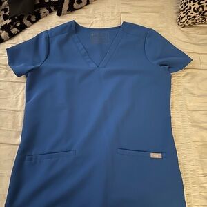 Figs Blue Short Sleeve Tee